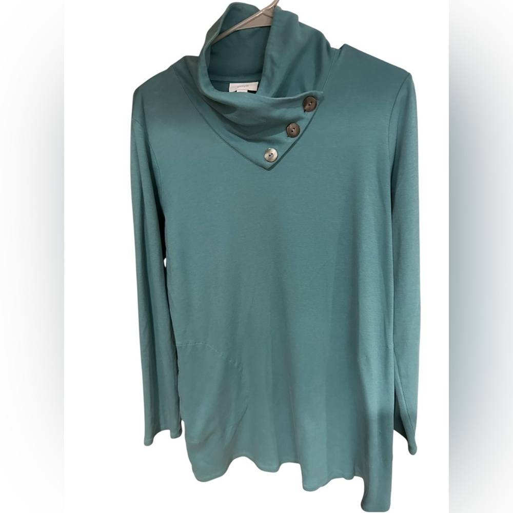 ✨like new✨ J. Jill Sea Green Cowl Neck Sweater